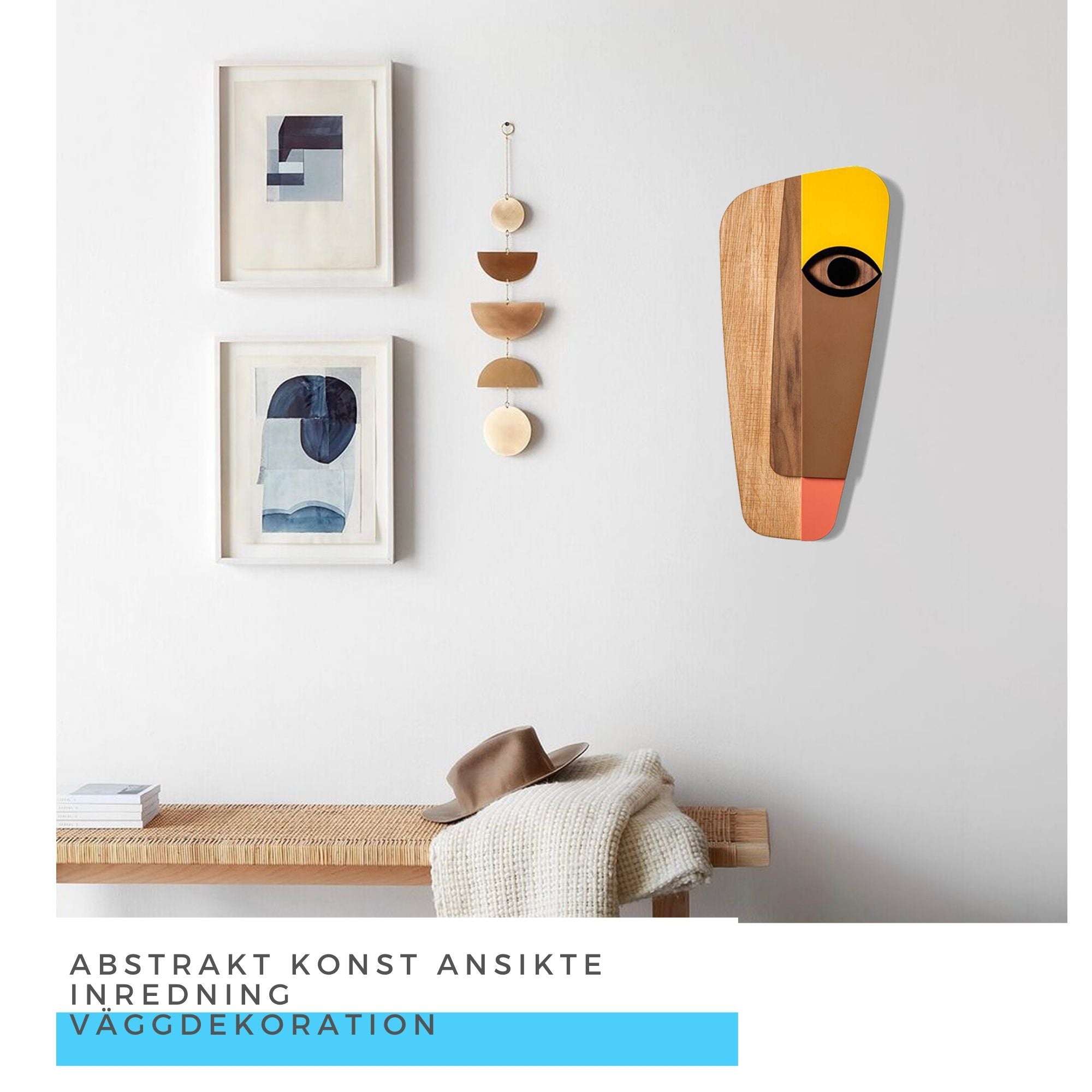 Abstrakt Konst Ansikte Inredning Väggdekoration Online Webshop Butik