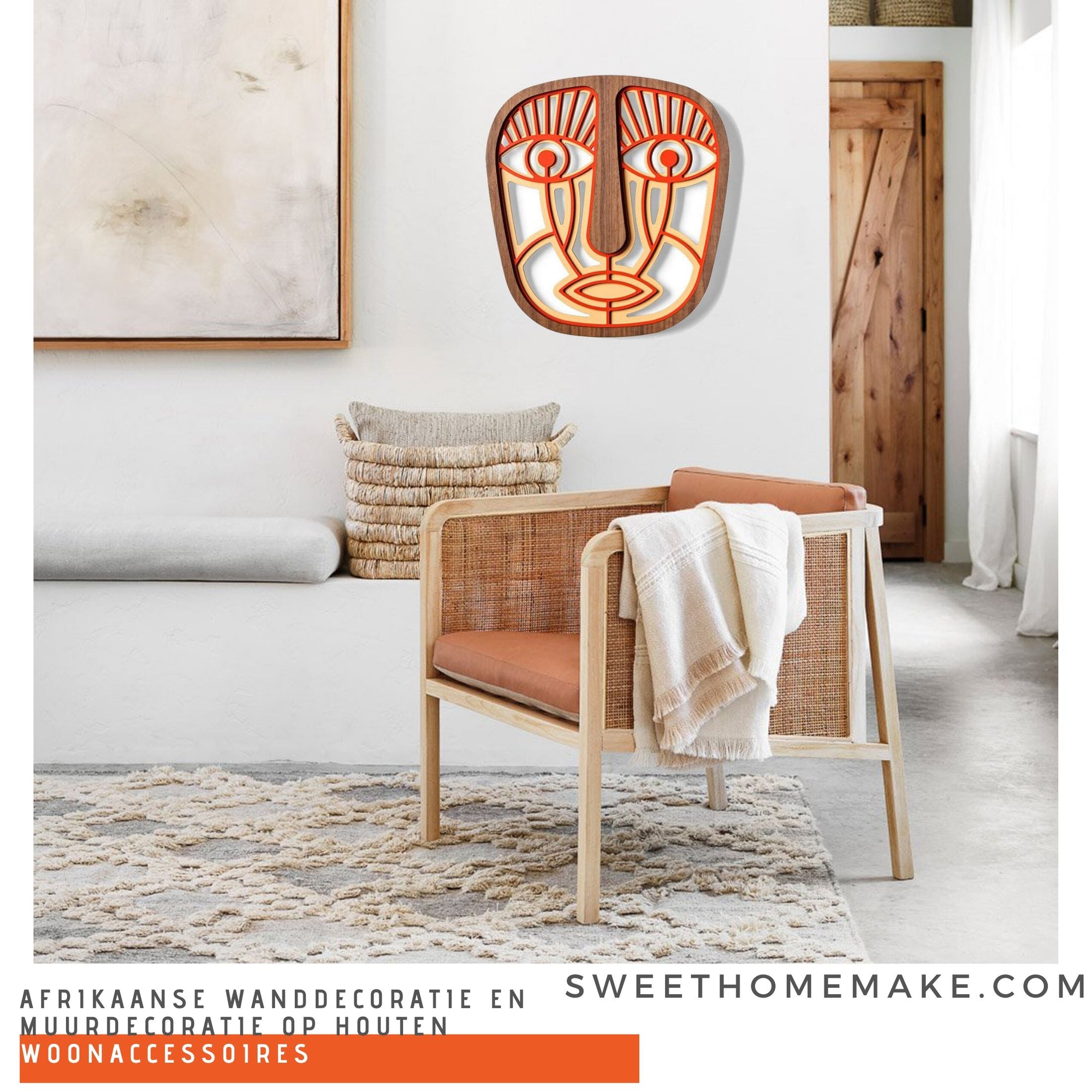 Afrikaanse Wanddecoratie en Muurdecoratie op Houten Woonaccessoires
