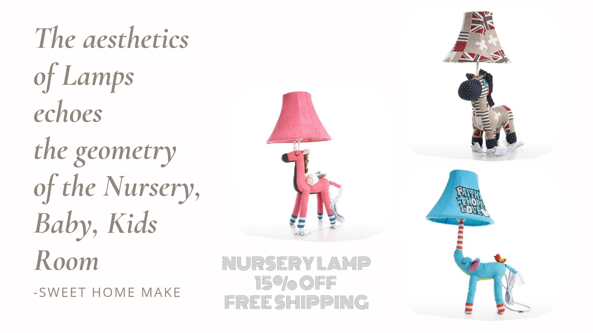 Decorative Baby Night Light and Nursery Table Lamp by Stuffed Animals
