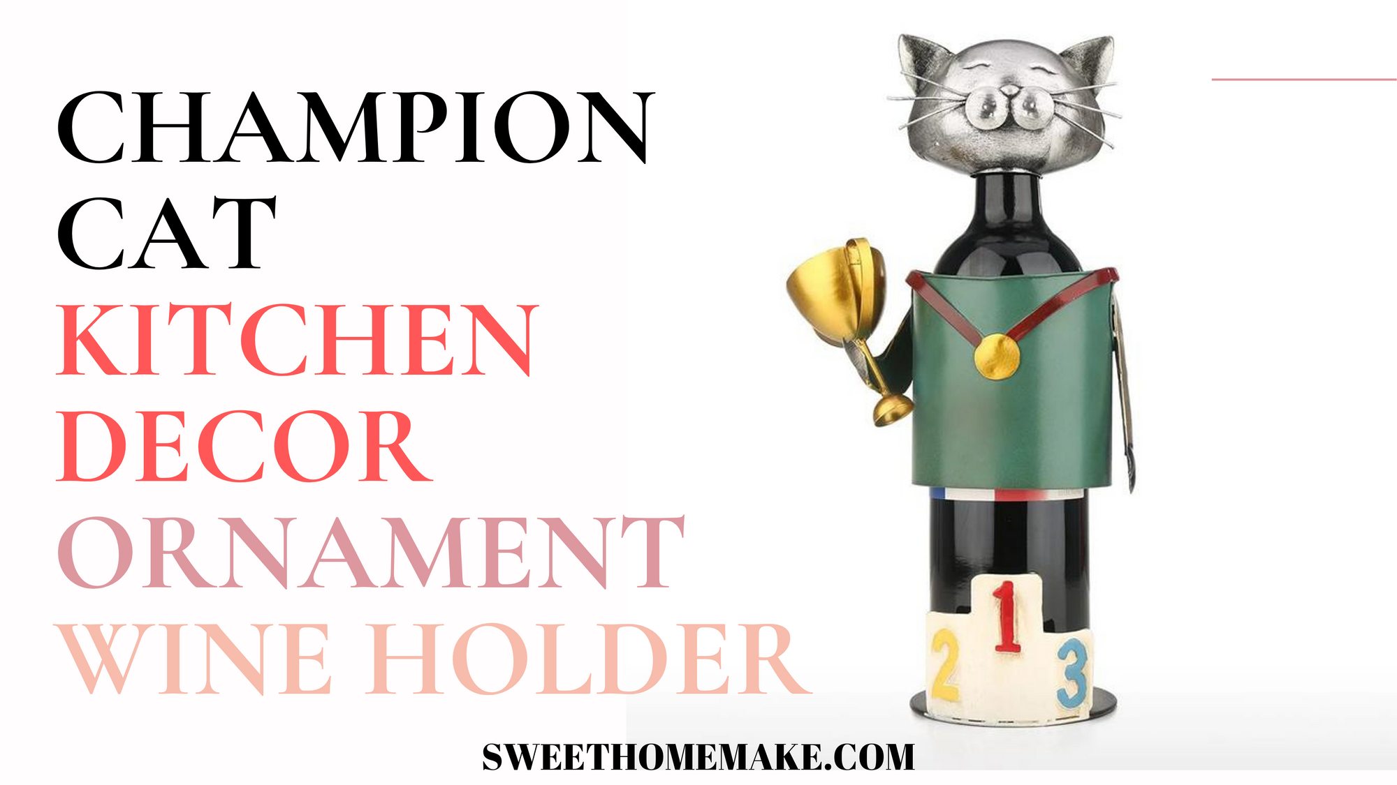 Cat Christmas Ornament Wine Bottle Holder at the Tabletop and Kitchen Decor