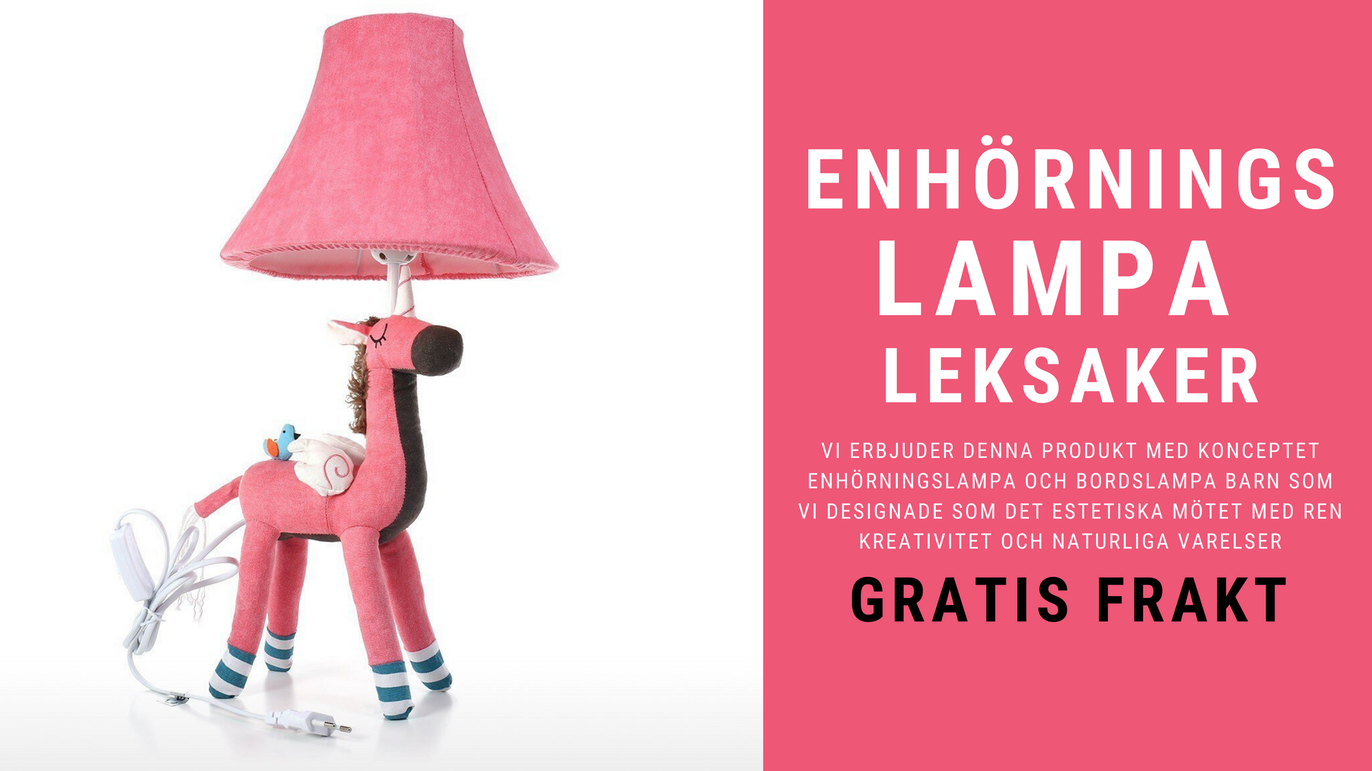 Enhörningslampa som Natt och Fönsterlampa Barn Inredning Dekoration