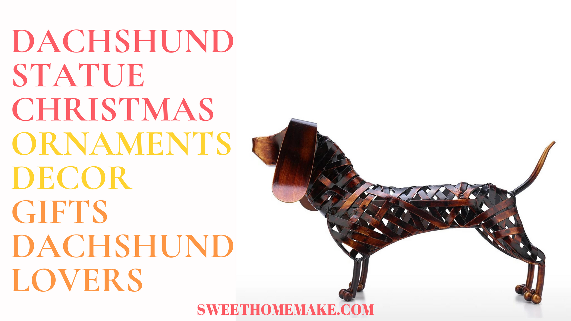 Gifts for Dachshund Lovers Dachshund Decor Christmas Ornaments by Metal Dog Statue