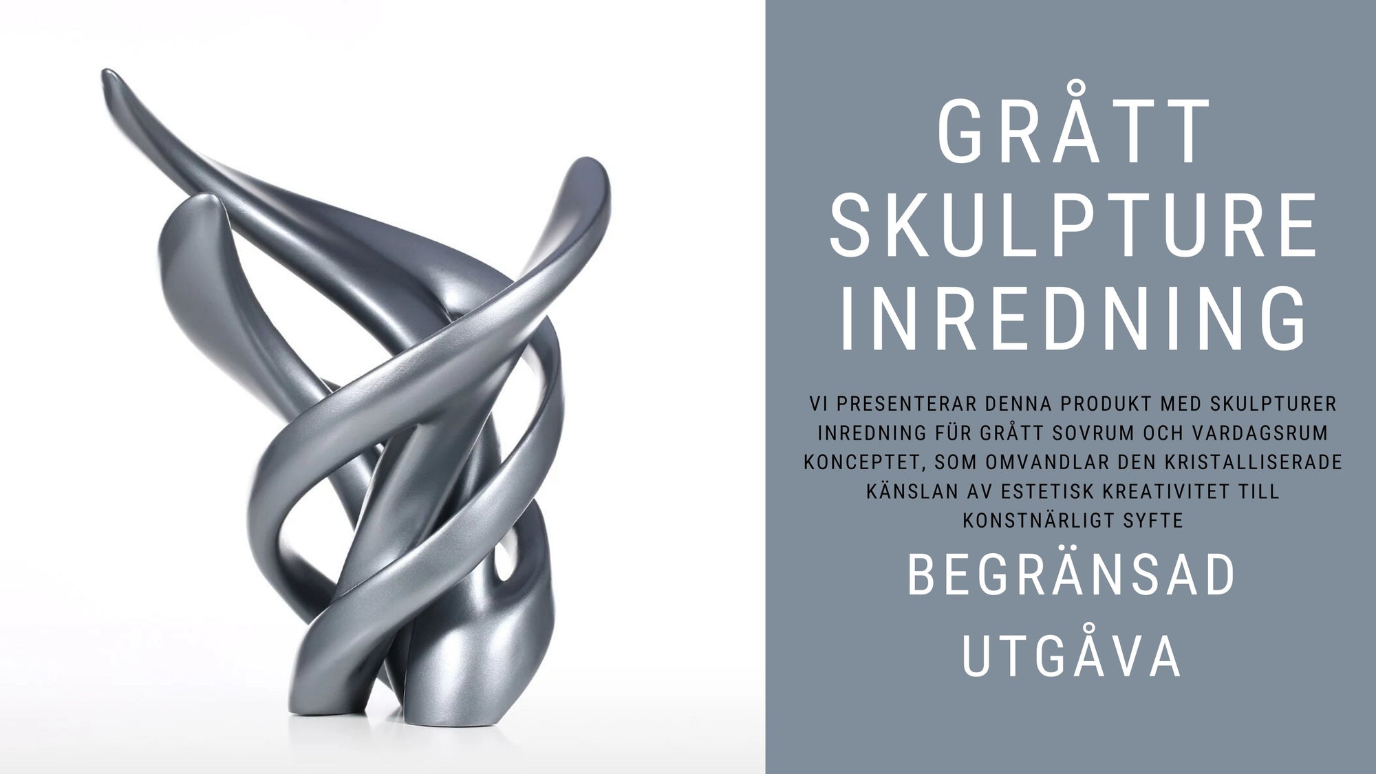 Grått Sovrum och Vardagsrum Skulpturer Inredning Dekoration