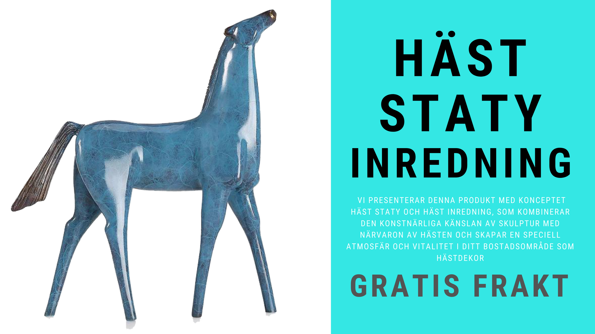 Häststaty Inredning Dekoration inspirerad av Bronsstaty