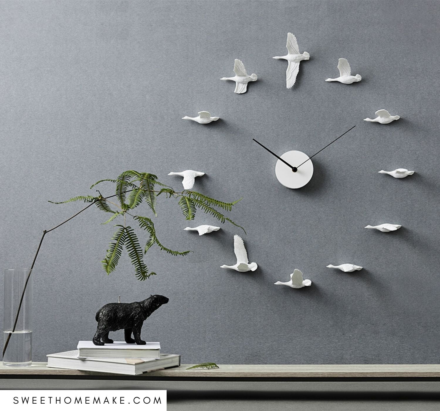 Inredning Fåglar til Väggdekoration och Väggklocka