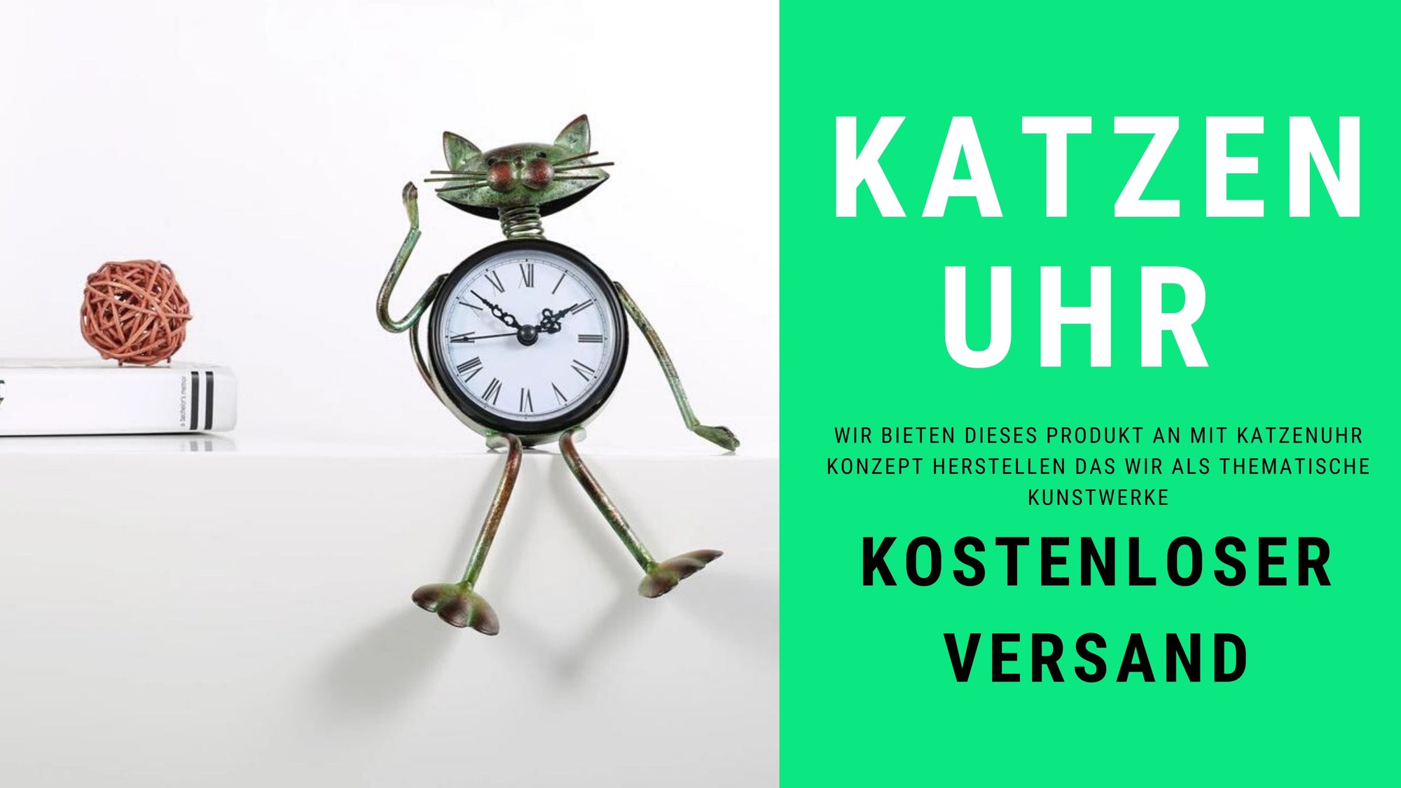 Katzenuhr Deko für Ausgefallene Wohnaccessoires: Von früh auf sucht man!