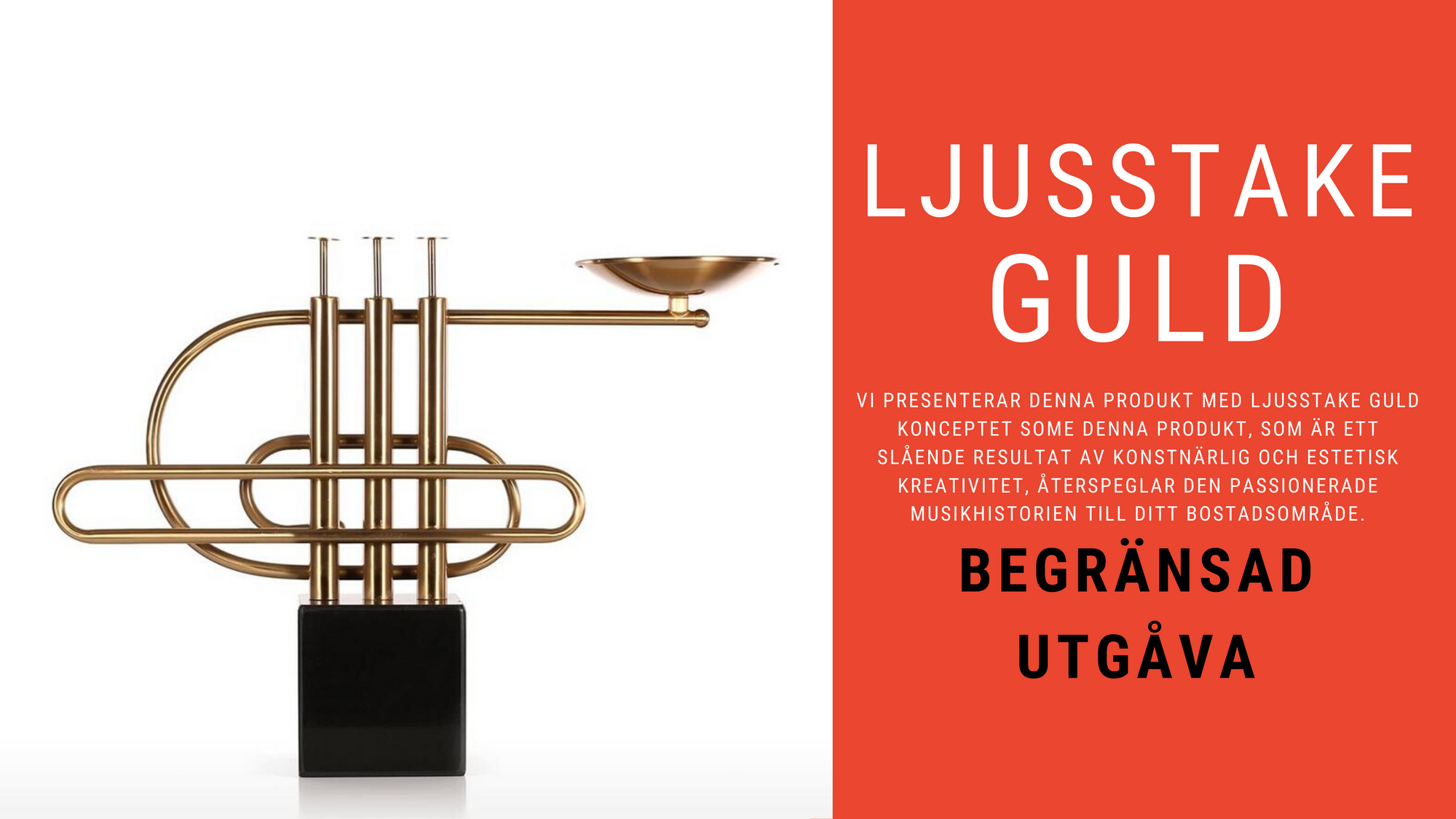 Ljusstake Guld Skulpturer Inredning Dekoration