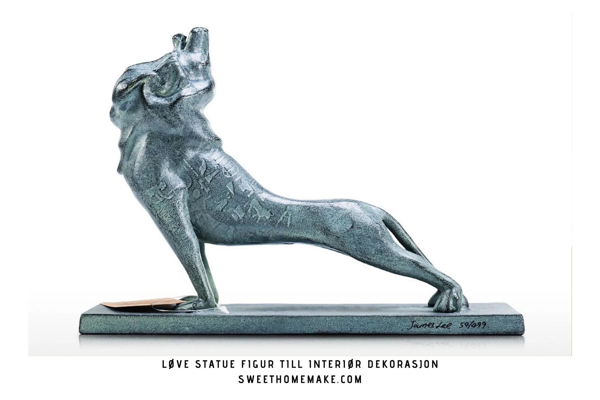 Løve Statue Figur till Interiør Dekorasjon