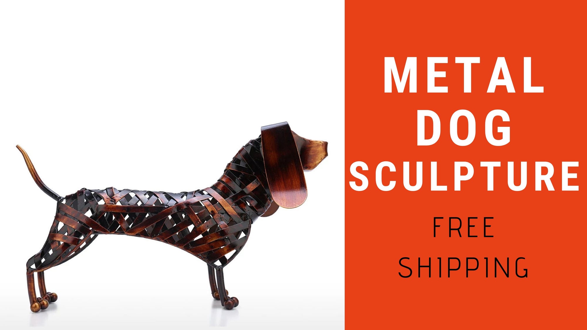 Metal Dog Sculpture a work of Art says Something and Produces a Feeling