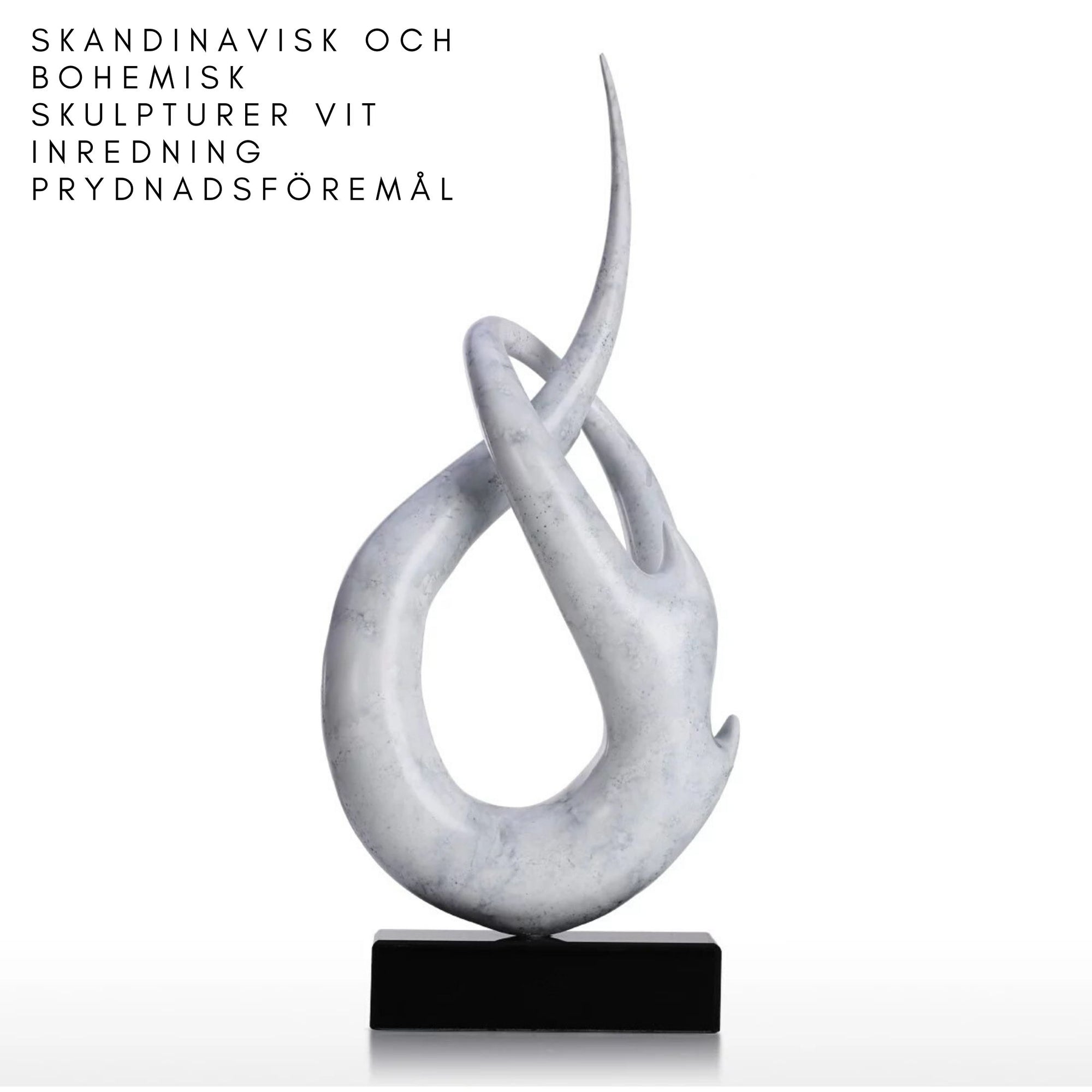 Skandinavisk och Bohemisk Skulpturer Vit Inredning Prydnadsföremål
