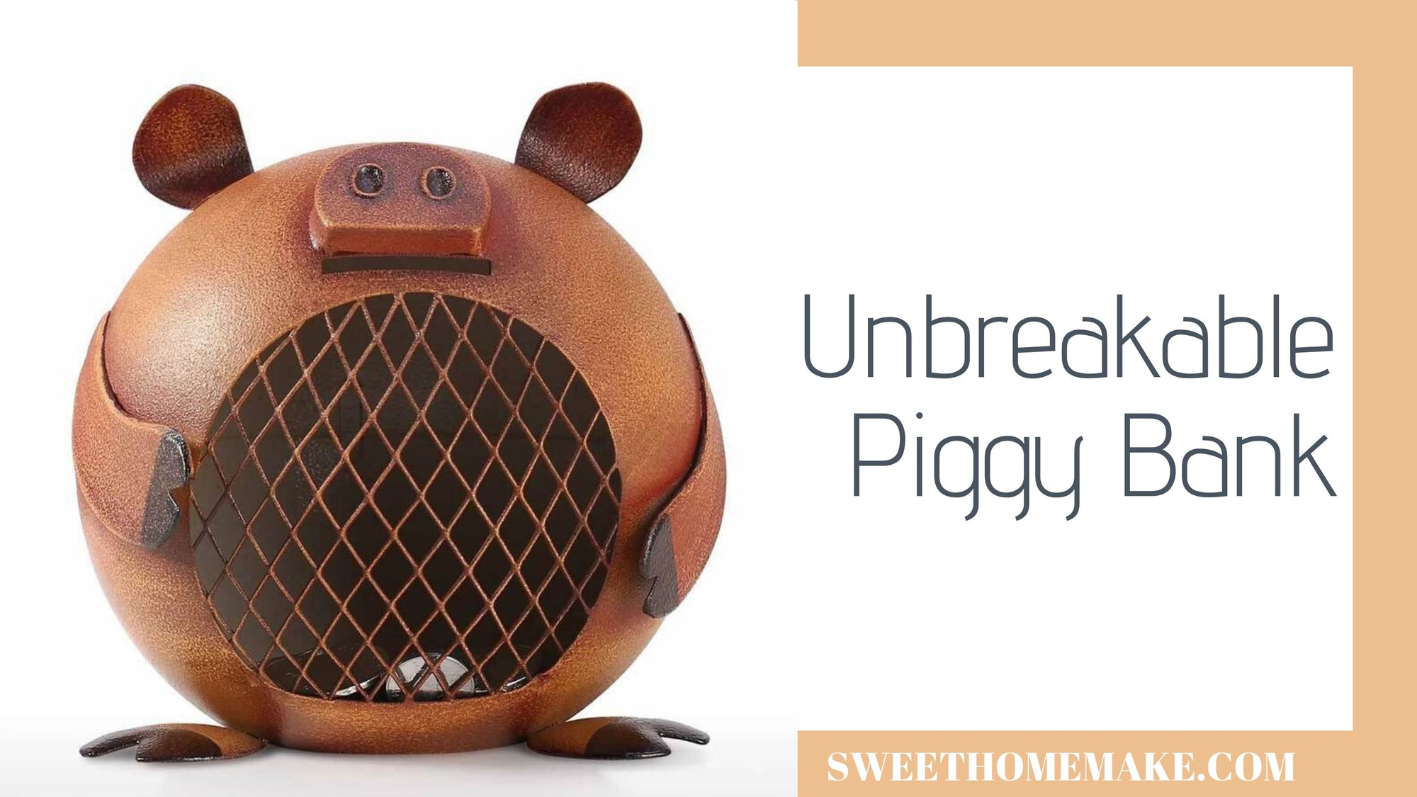 Unbreakable Piggy Bank for Kids Room Decor and Nursery Decor