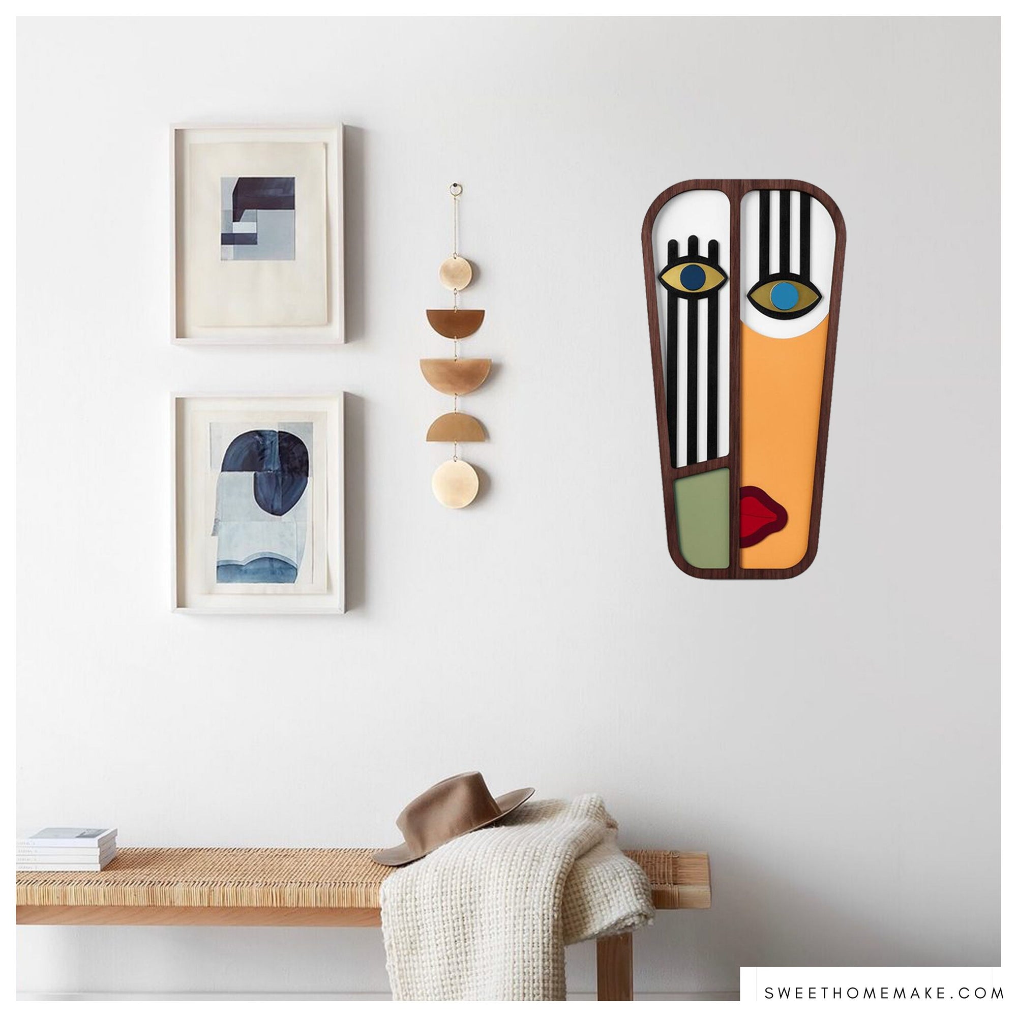 Visage Picasso Masque pour Decoration Murale