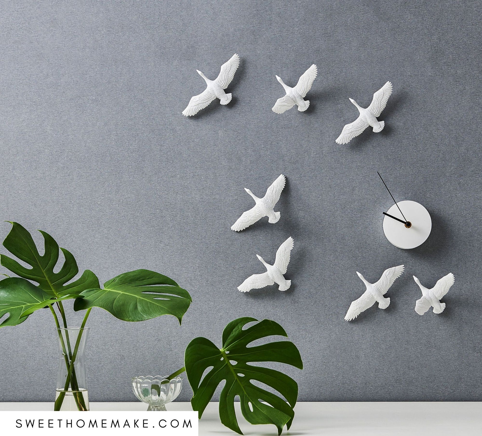 Wandklok Decoratie Vogeltjes: Wandversiering voor Woonkamer