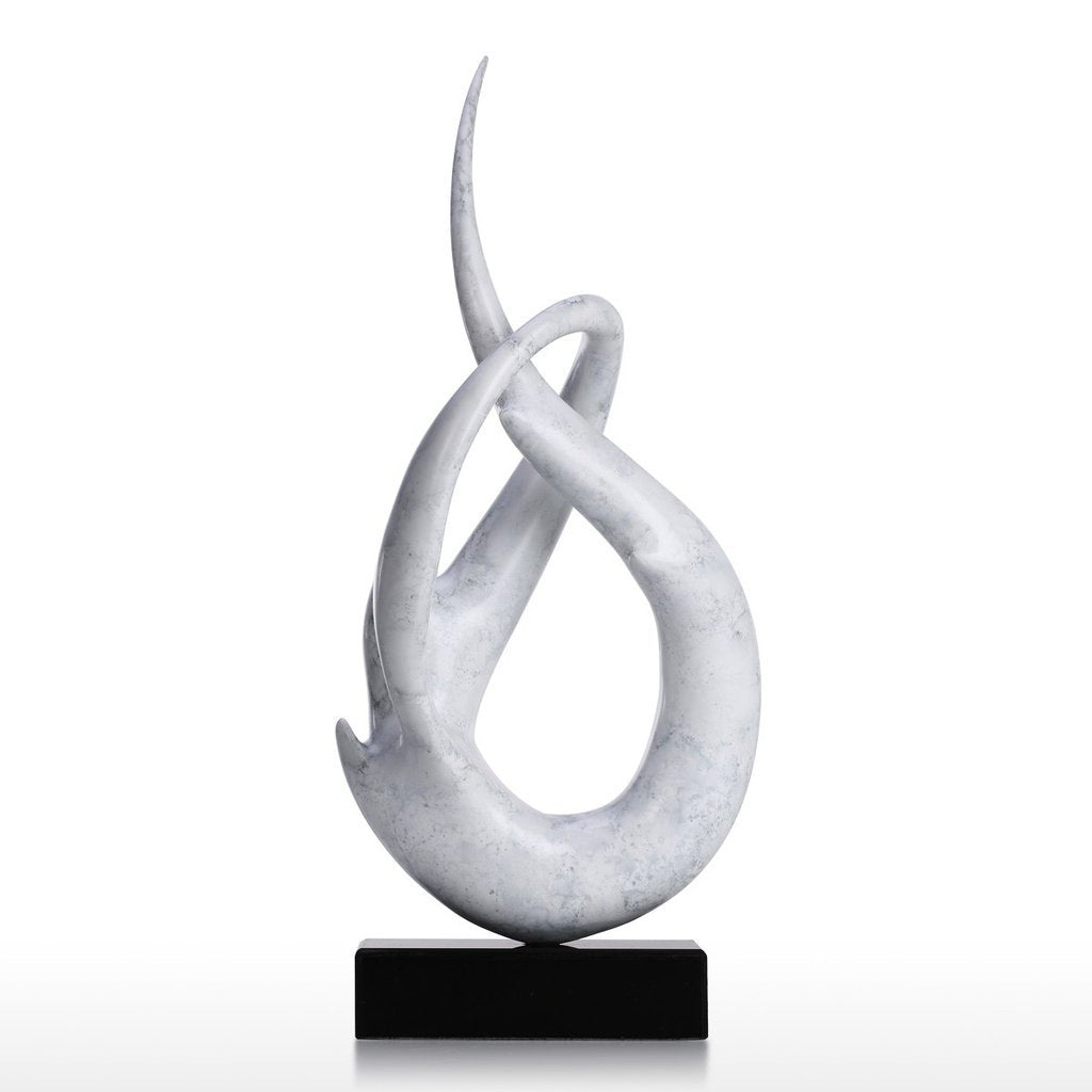 Weiß Skulptur mit Abstrakte für Wohnzimmer oder Schlafzimmer