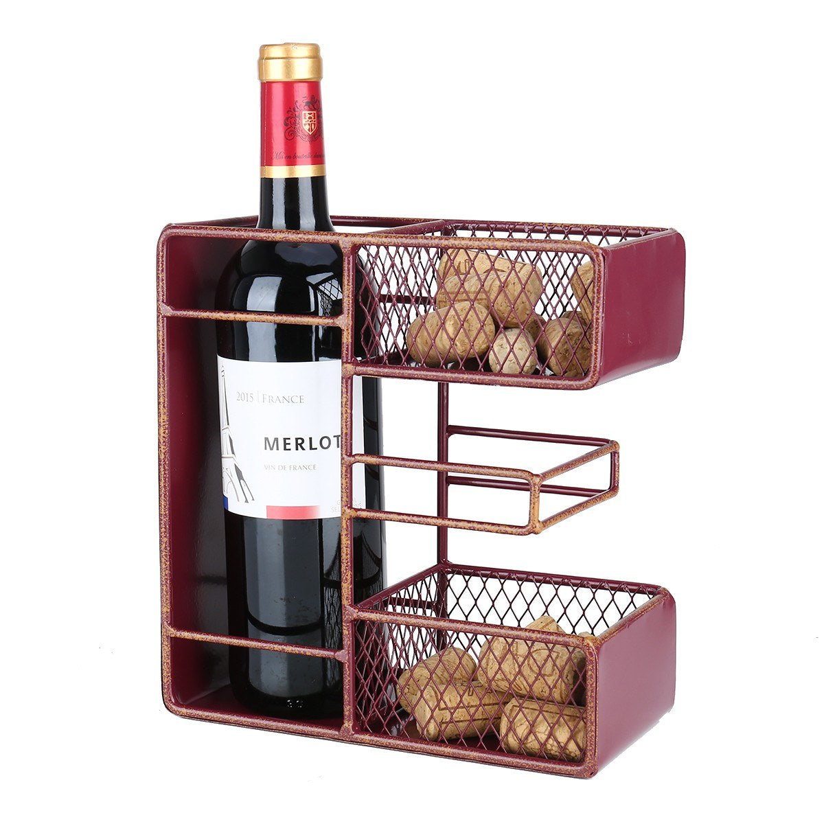 Letter "E" looks great on your table as a wine bottle holder and cork!
