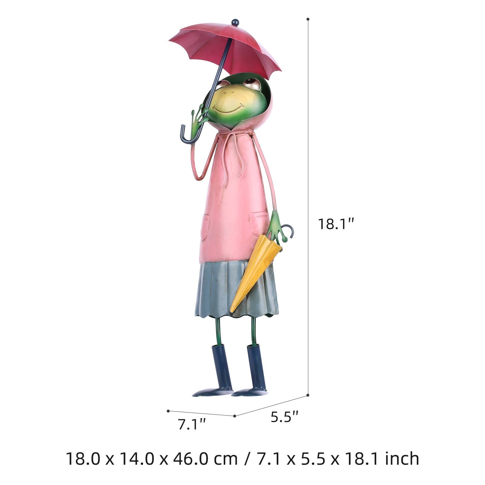 Funniest frog ornament figurine with an umbrella you've ever seen!