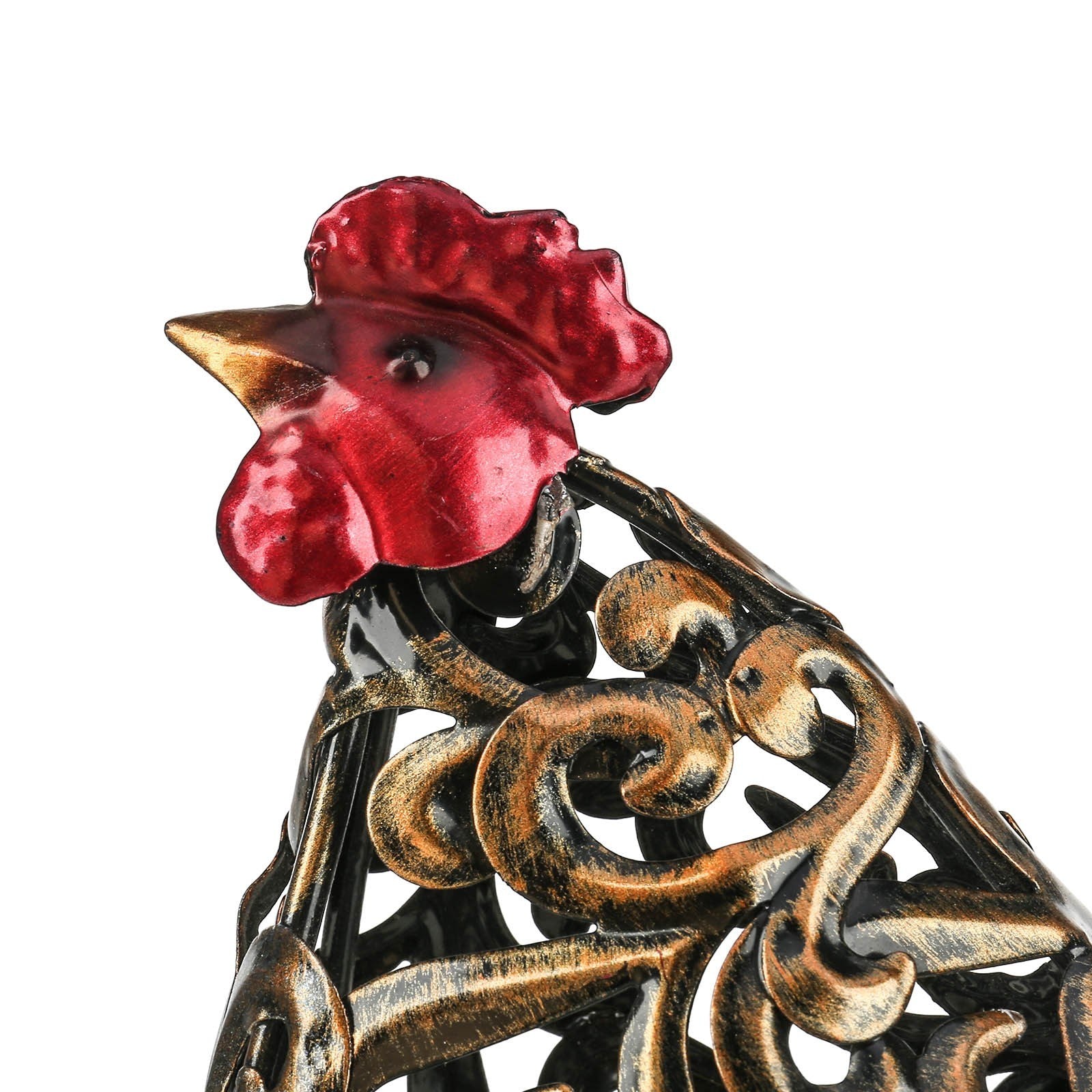 Our metal rooster sculpture is perfect for your garden or yard decor