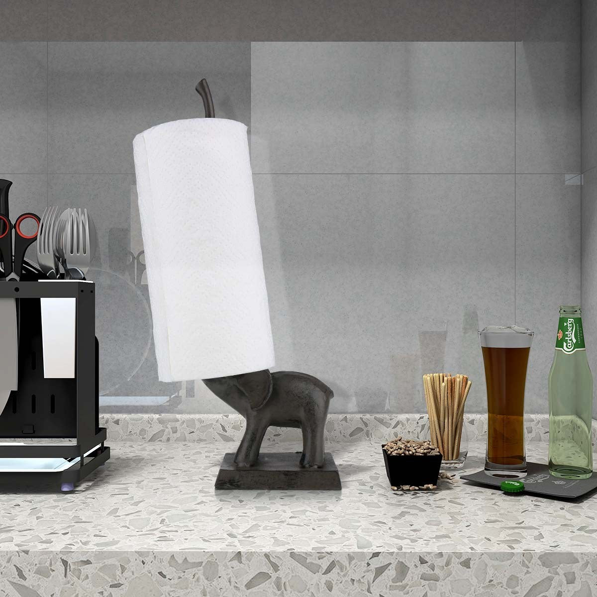 Elephant paper towel holder it funny in your kitchen countertop & decor!