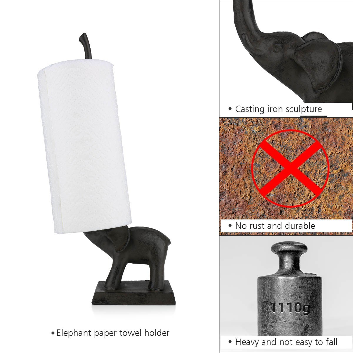 Elephant paper towel holder it funny in your kitchen countertop & decor!