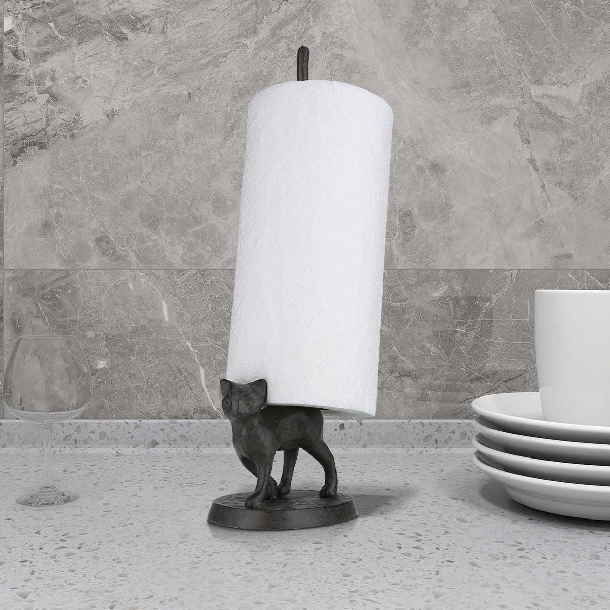 Cat paper towel holder it funny in your dinner table, kitchen countertop!