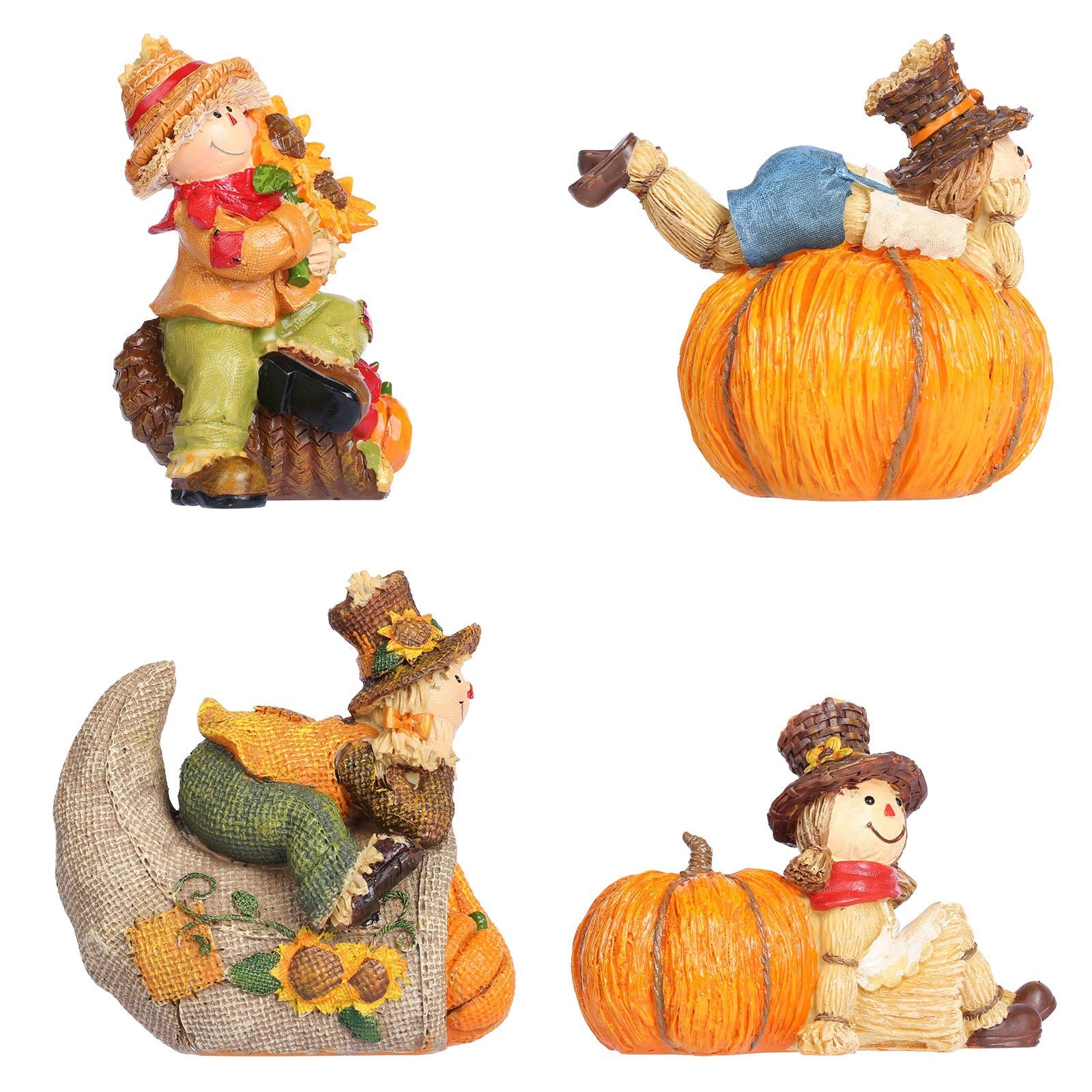 Small pumpkin ornament boy that reminds you of harvest & thanksgiving