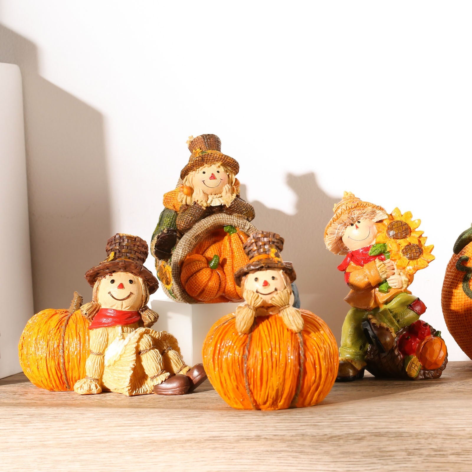 Small pumpkin ornament boy that reminds you of harvest & thanksgiving