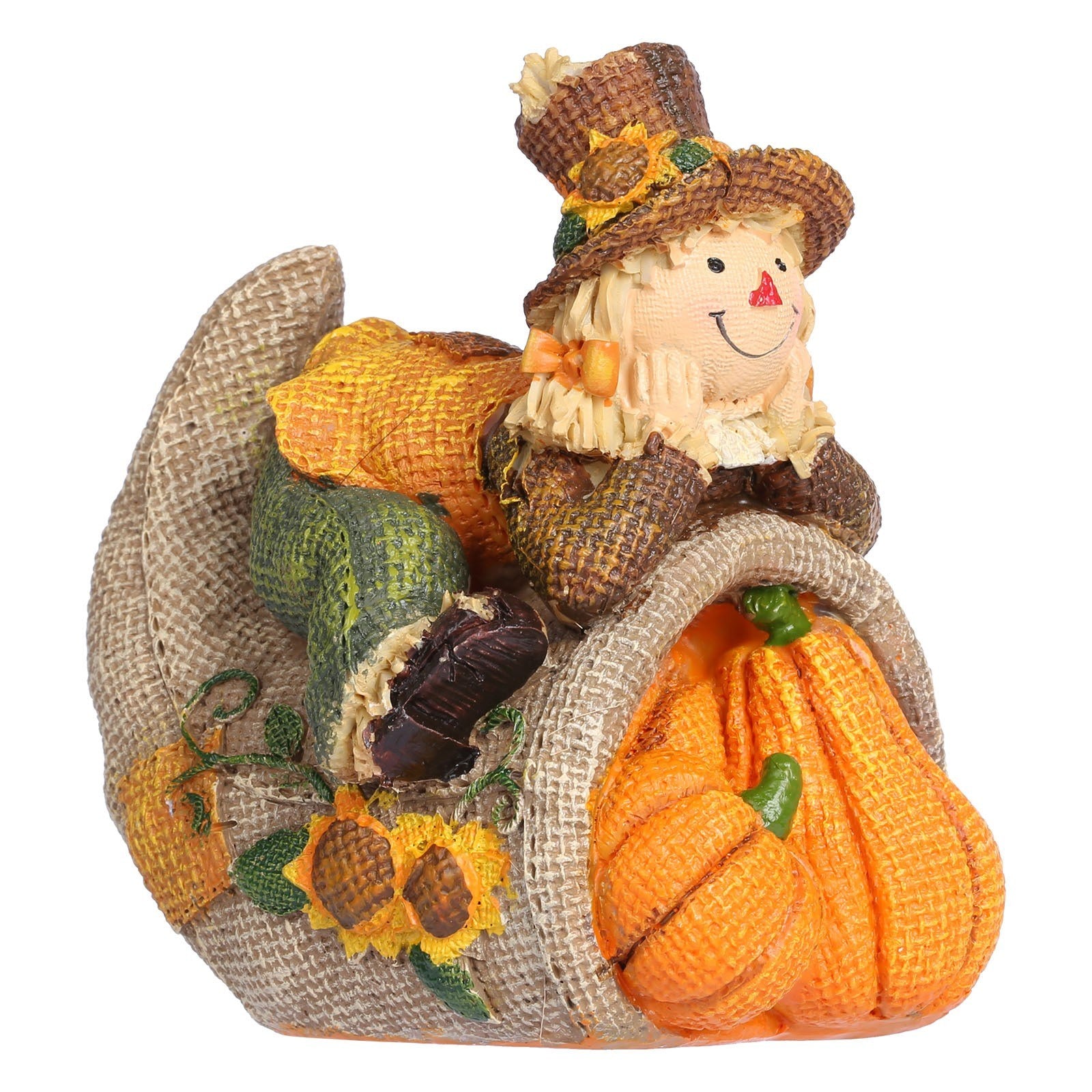 Small pumpkin ornament boy that reminds you of harvest & thanksgiving