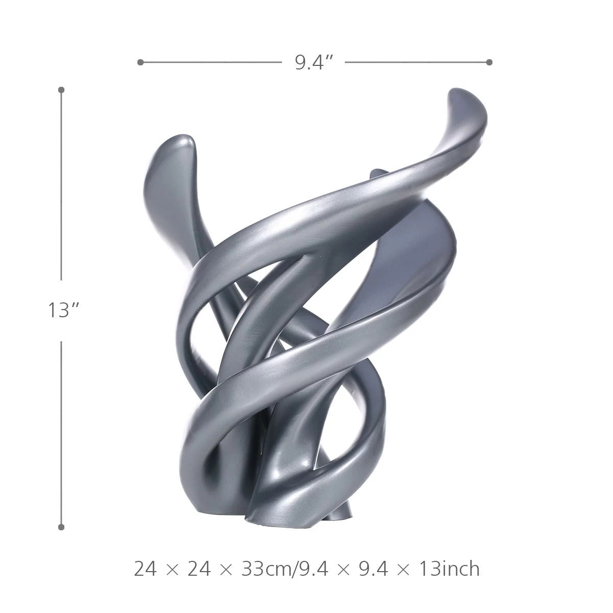 Abstract Geometric Sculpture by Resin For Grey Accent Decor