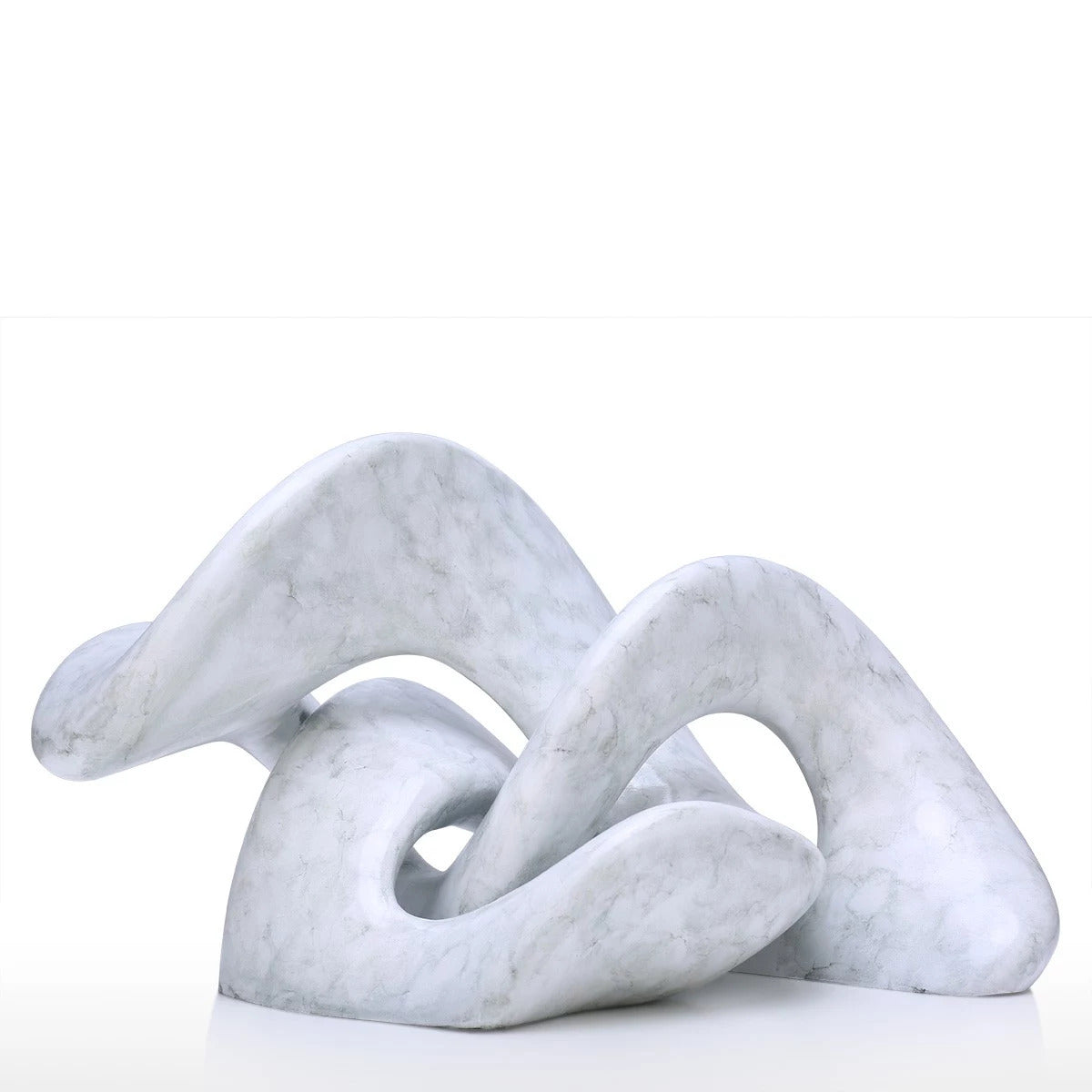 Abstract Geometric White Sculpture For Sweet Accent Home Decor