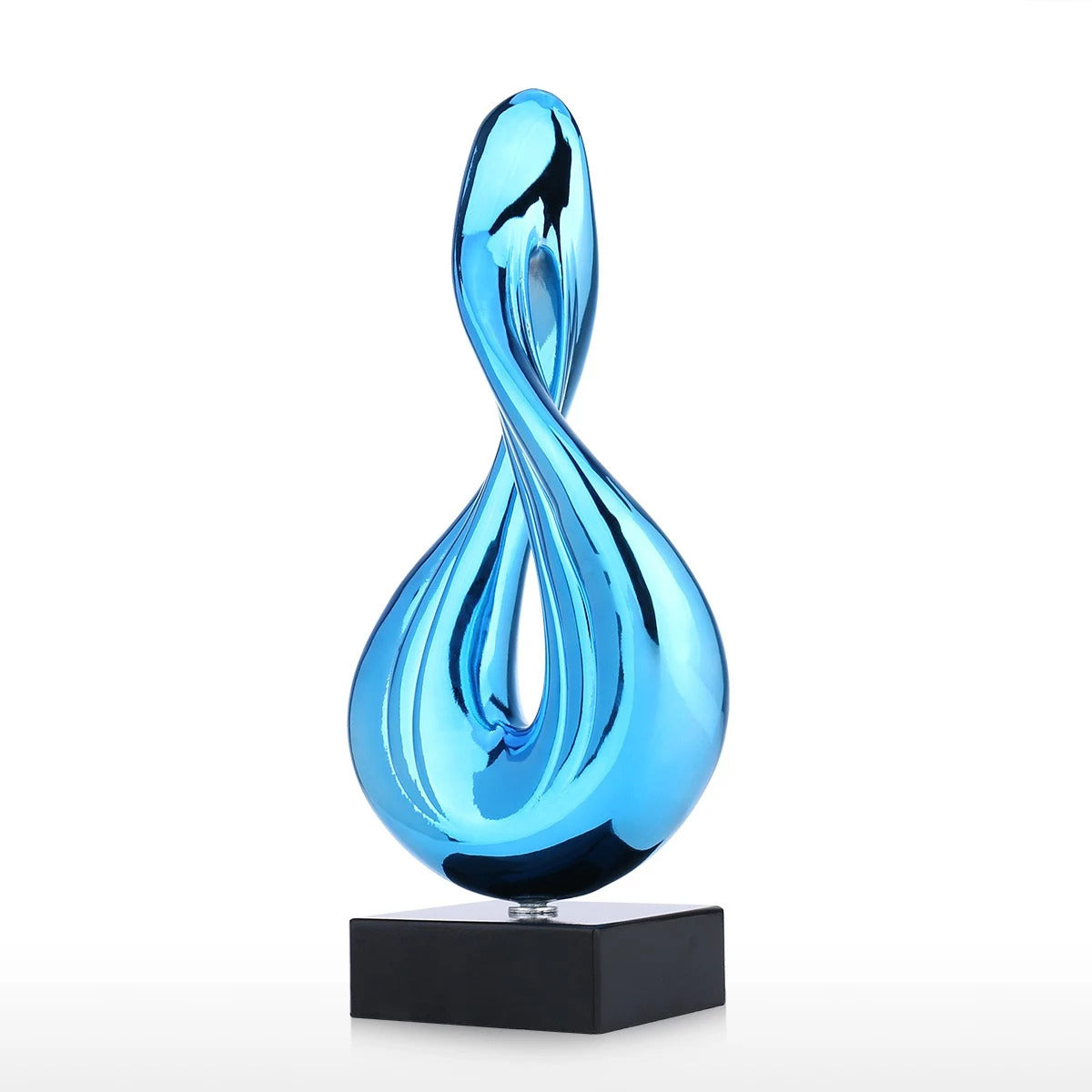 Abstract Sculpture by Resin to Blue Bedroom & Living Room Decor Home Accessories for Housewarming and New Home Gifts