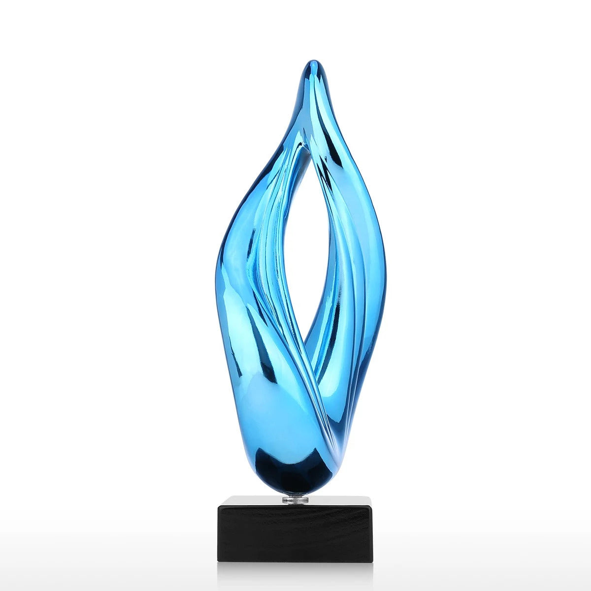 Abstract Sculpture by Resin to Blue Bedroom & Living Room Decor Home Accessories for Housewarming and New Home Gifts