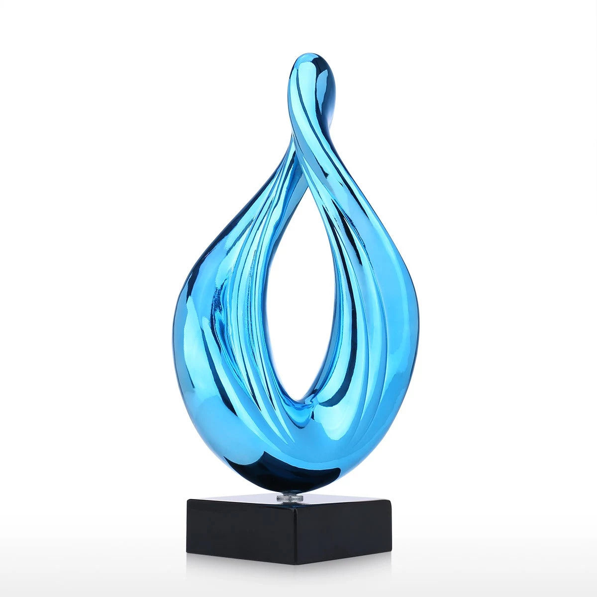 Abstract Sculpture by Resin to Blue Bedroom & Living Room Decor Home Accessories for Housewarming and New Home Gifts