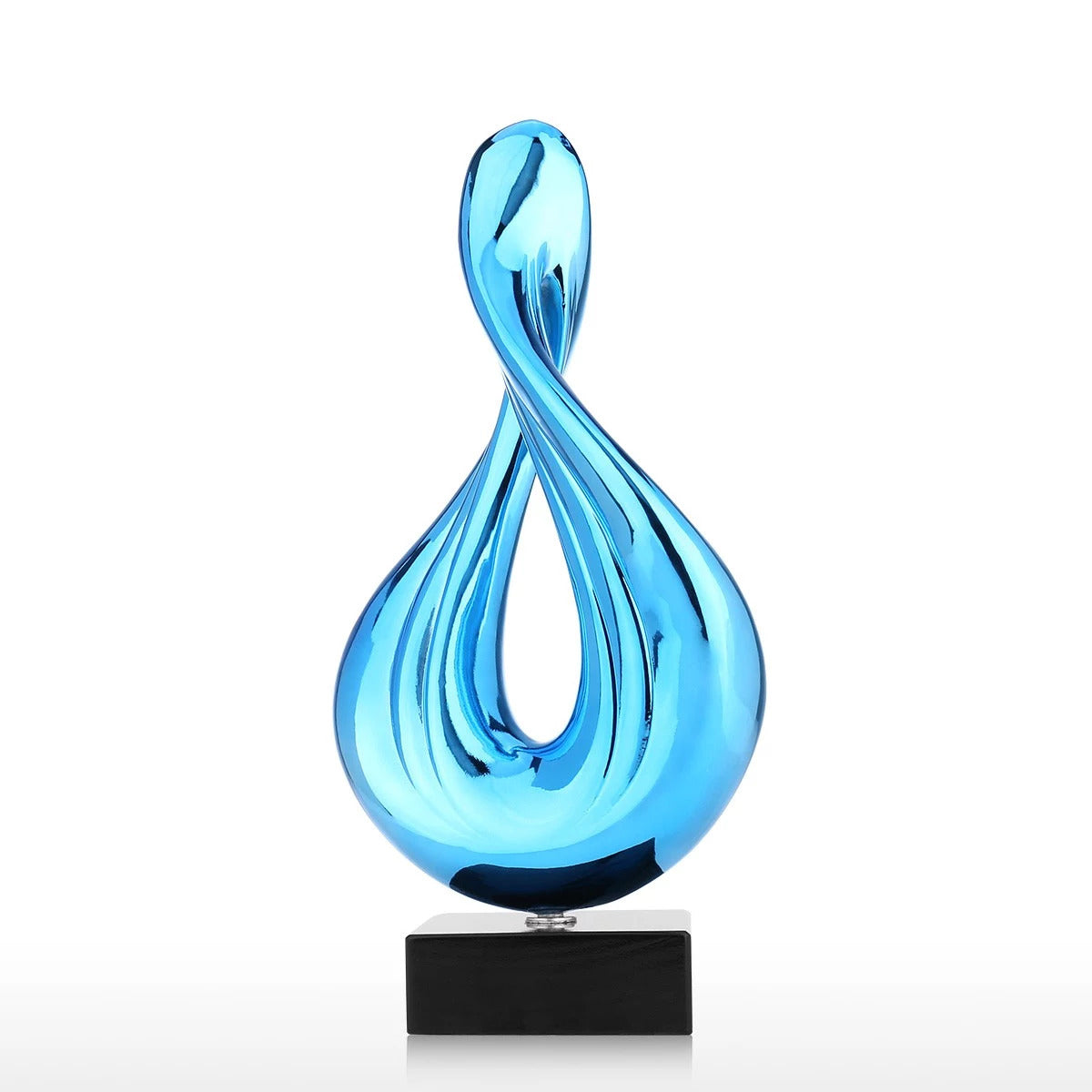 Abstract Sculpture by Resin to Blue Bedroom & Living Room Decor Home Accessories for Housewarming and New Home Gifts