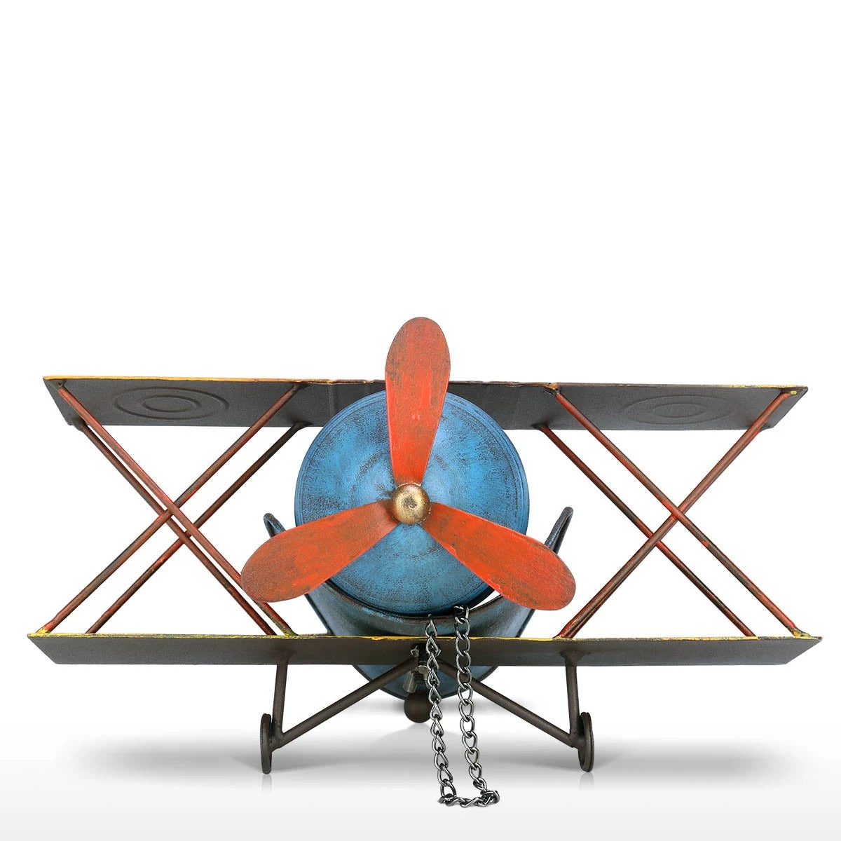 Airplane Figurine Ornament Home Decor with Wine Bottle Holder Rack