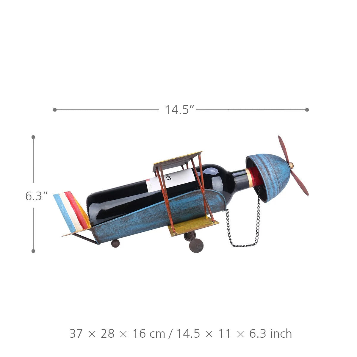 Airplane Toys with Wine Bottle Holder at the Countertop and on Table Decor