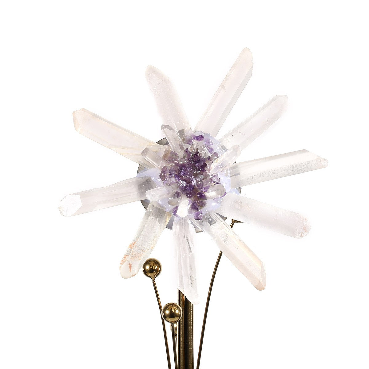 Amethyst Stone Crystal With Flower