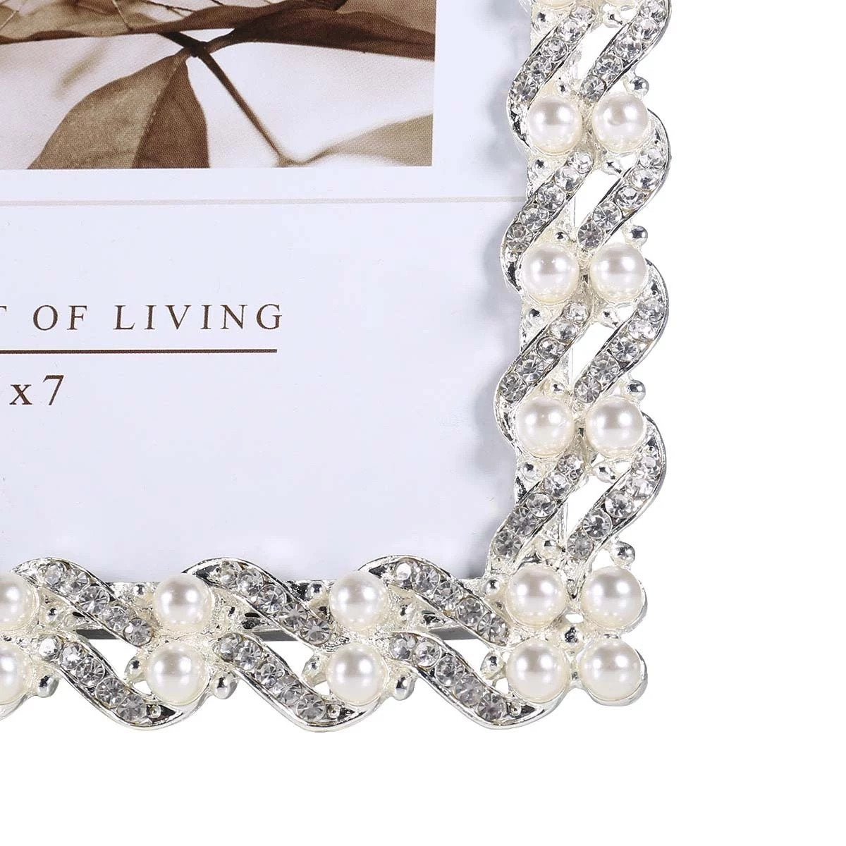 Bead White Photo Frame