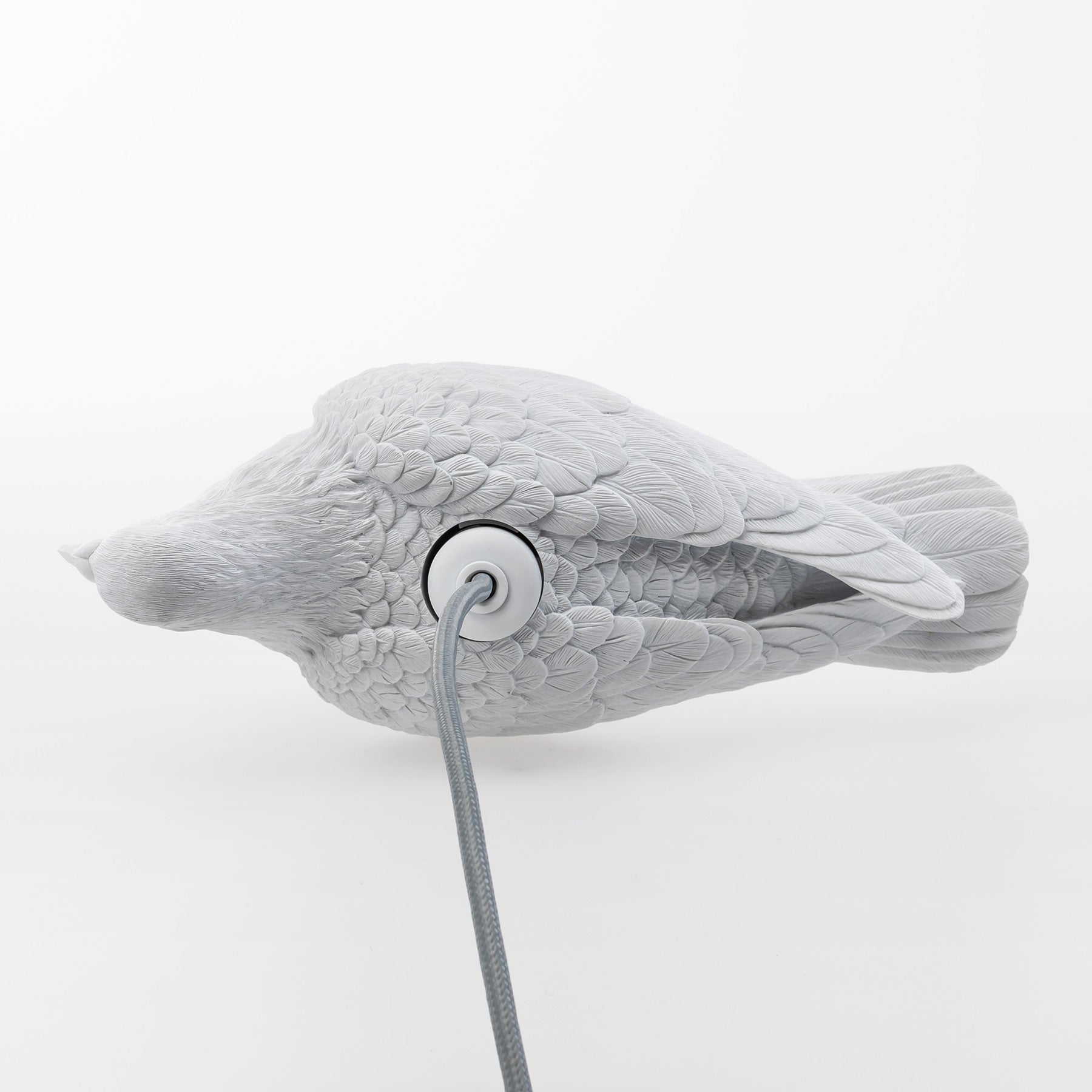 Bird Table Lamp with White Sculpture