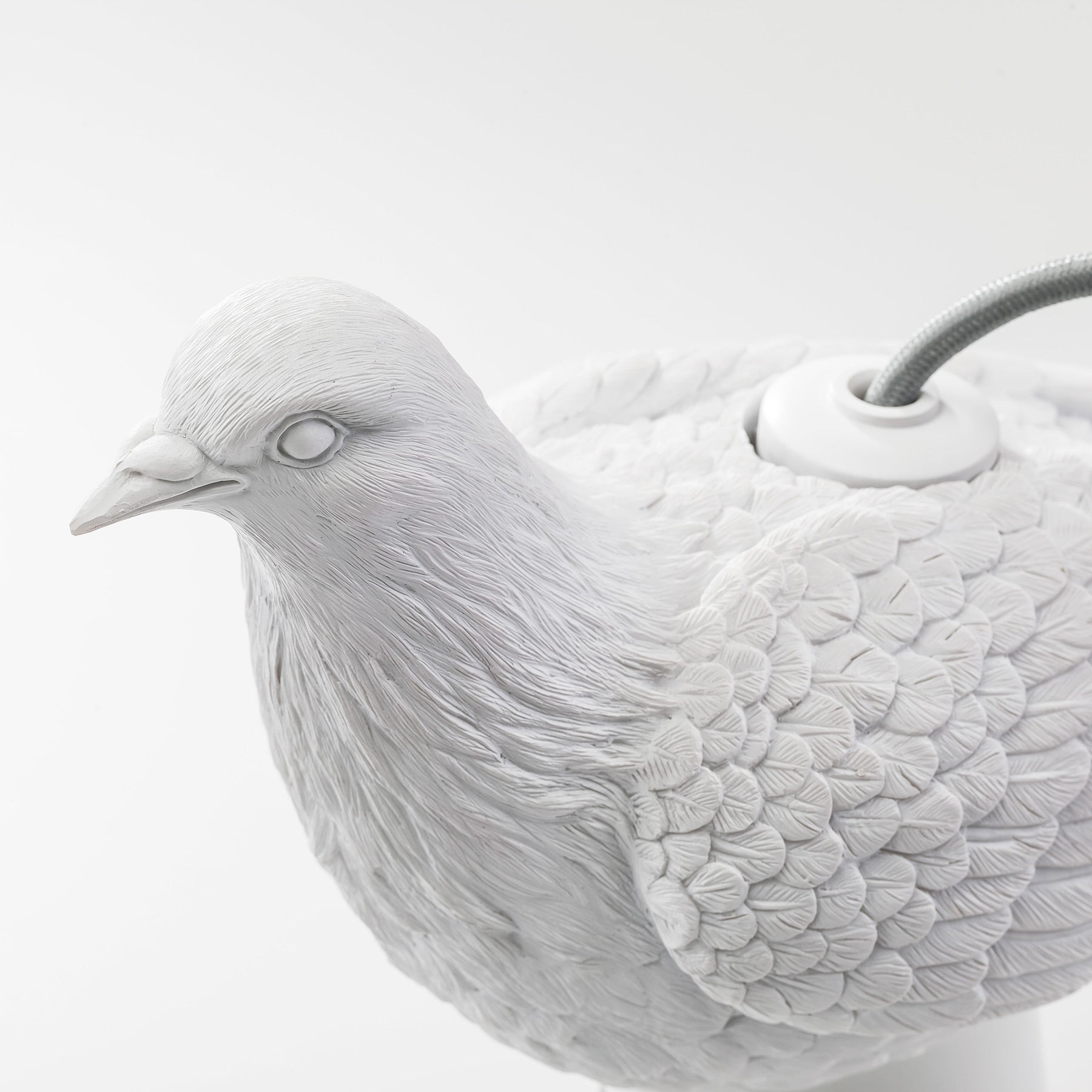 Bird Table Lamp with White Sculpture