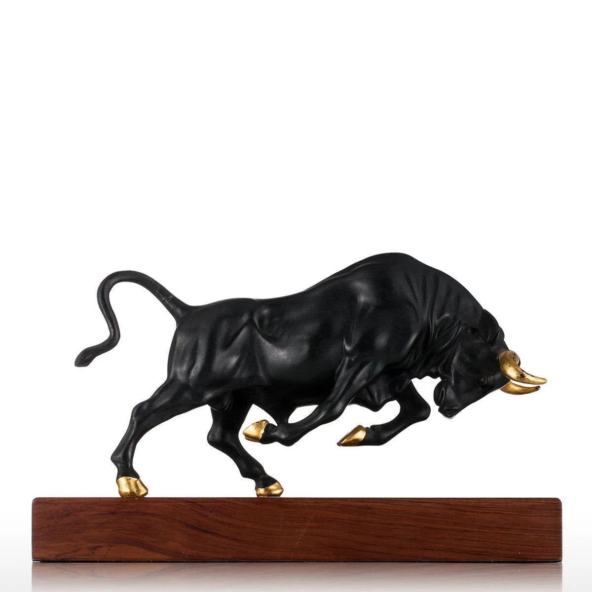 Black Bronze Bull Statue