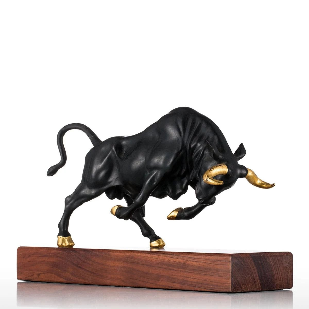 Black Bronze Bull Statue