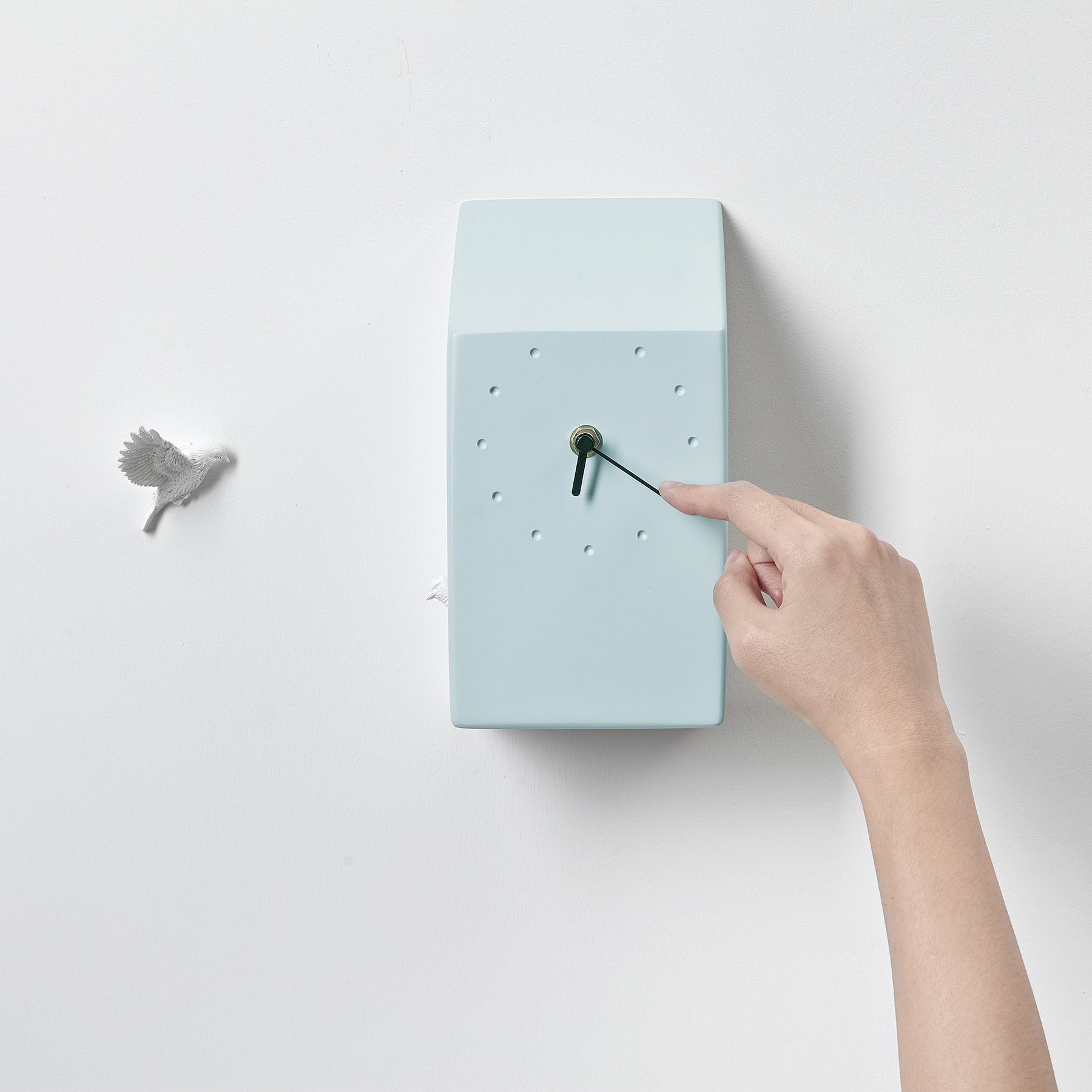 Blue Cuckoo Clock with Minimal and Modern Design