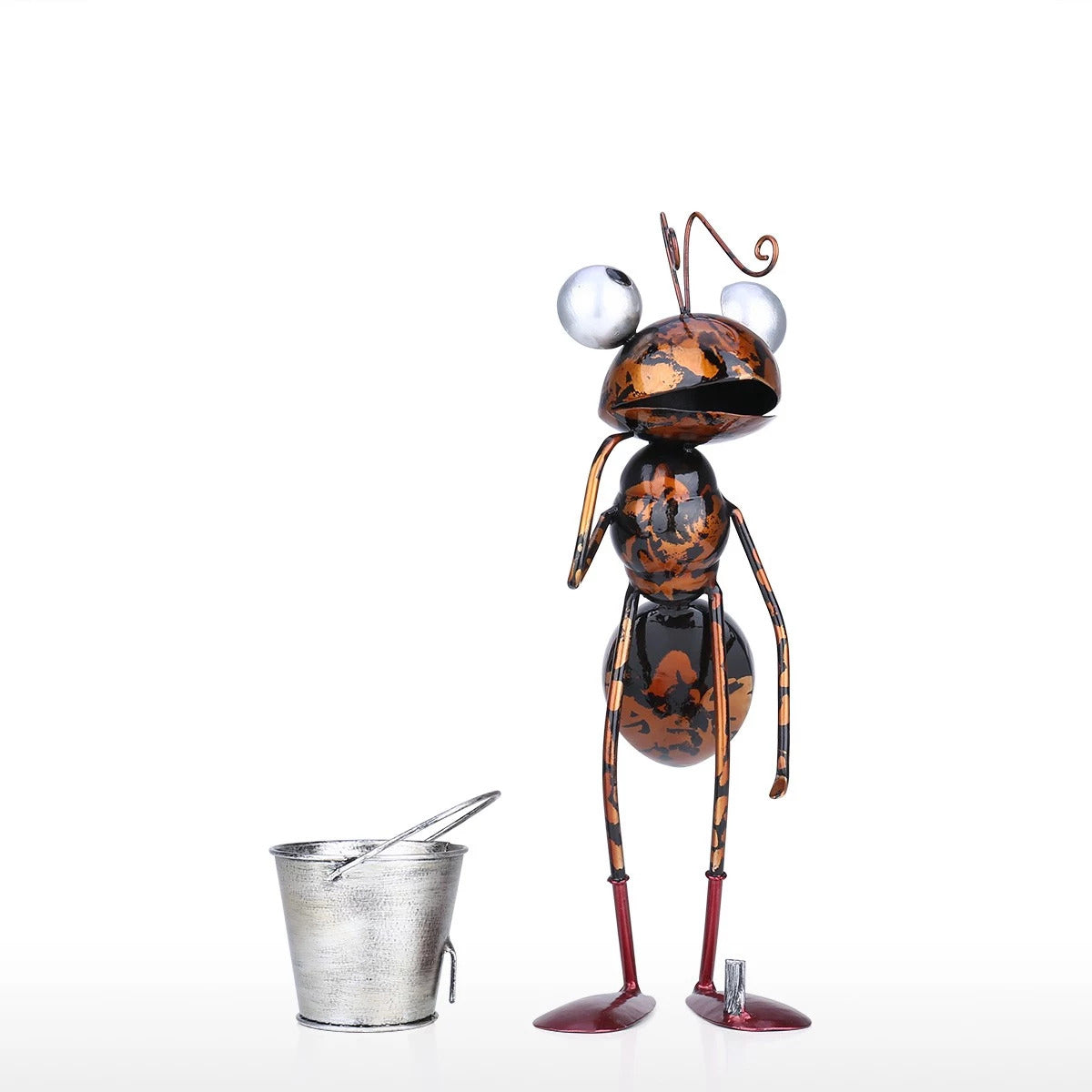 Cartoon-Hardworking Ant Figurines as Gardener to Garden Decor and Ornaments