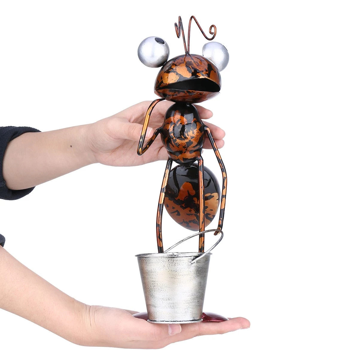 Cartoon-Hardworking Ant Figurines as Gardener to Garden Decor and Ornaments
