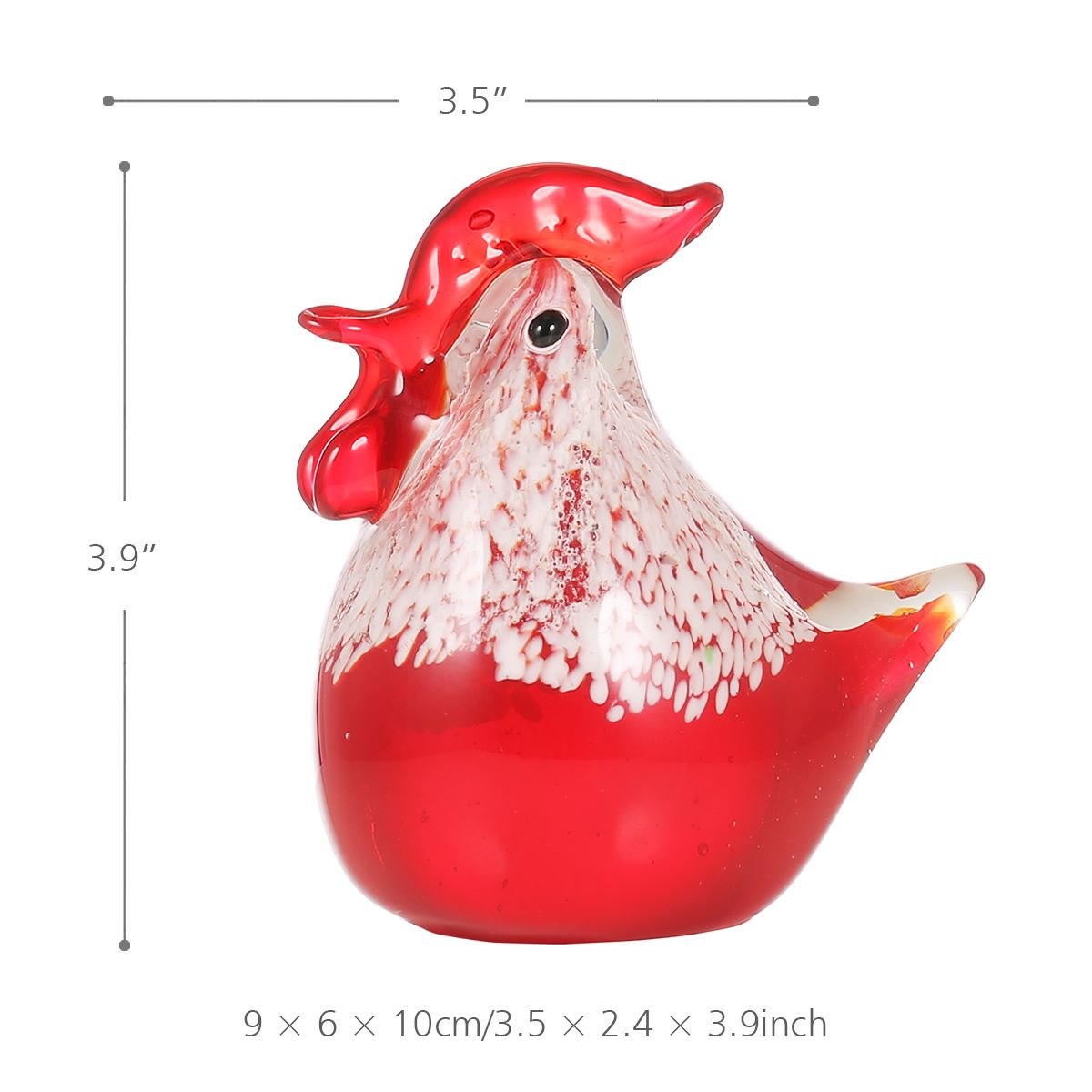Chicken Christmas Ornaments and Chicken Decor with Glass Chicken for Rustic Christmas Decor and Farmhouse Christmas Decor