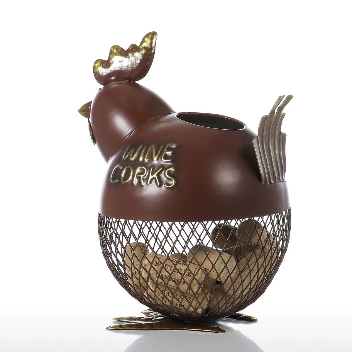 Chicken Figurine Ornament Decorative Jar Rustic Kitchen Countertop Decor