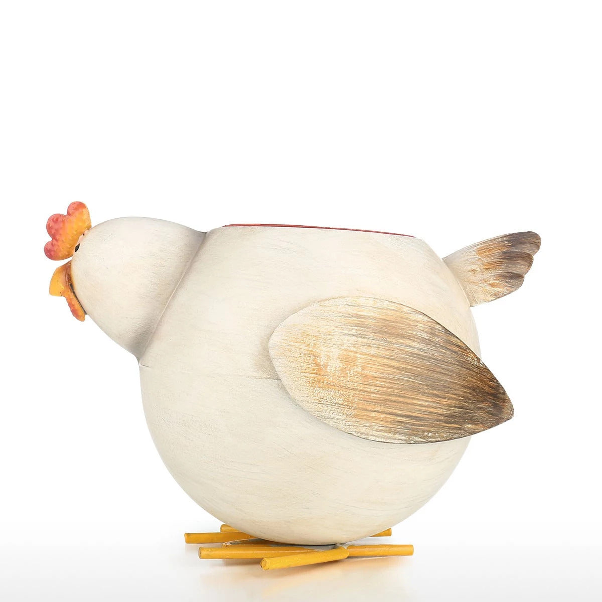 Chicken Kitchen Decor with Small Plant Pot