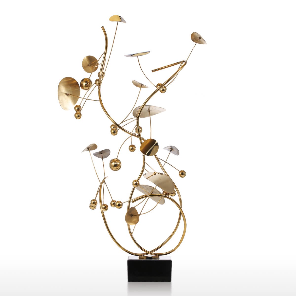 Metal Christmas Tree Sculpture by Small & Tabletop Gold Christmas Decor