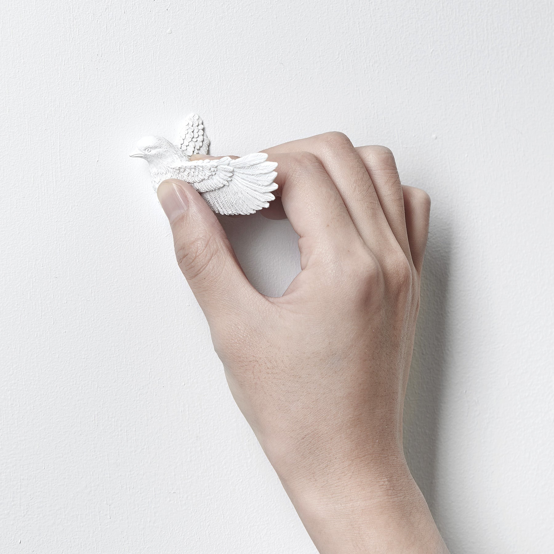 Cuckoo Clock with Modern and Contemporary Details to White Wall Art in the Peace & Naturality Home Decor