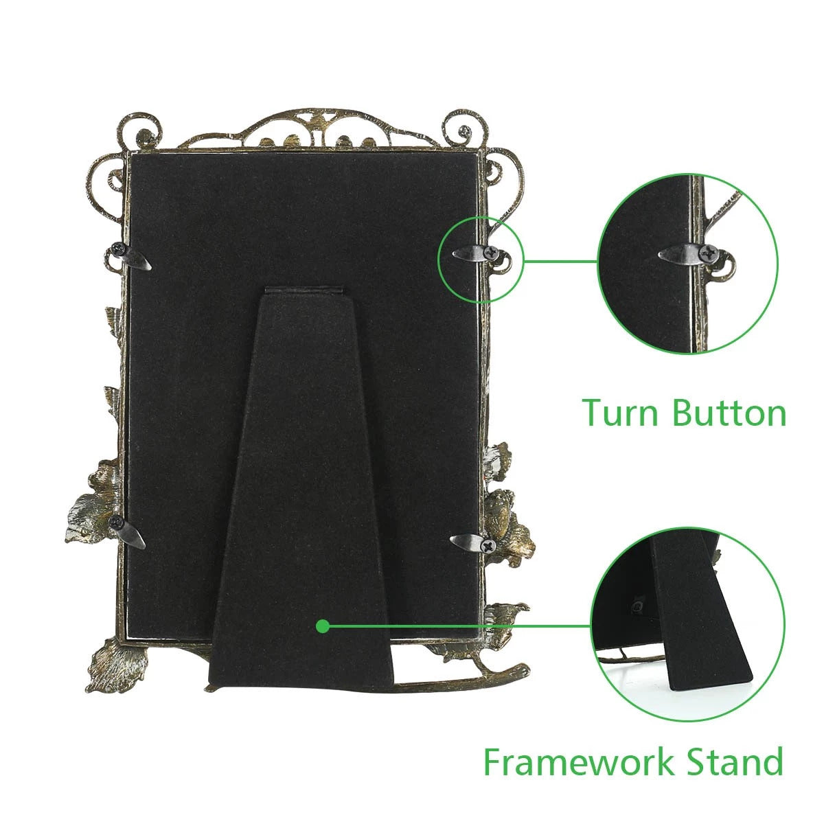 Decorative Handmade Photo and Picture Frame with Flower Brooch